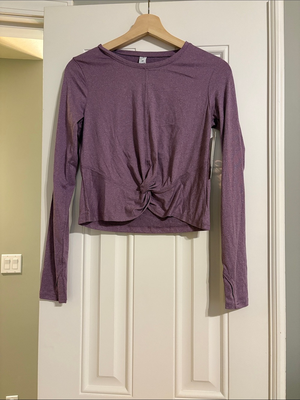 Ellie Lavender Twist-Front Long Sleeve Top